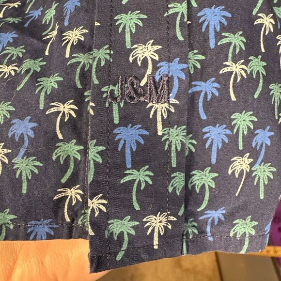 Johnston & Murphy Shirt Mens XL All Over Print AOP Palm Tree Button Down - Picture 3 of 7